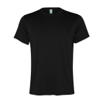 T-shirt de sport pour homme en polyester recyclé 100 g/m² Roly couleur noir