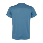 T-shirt de sport pour homme en polyester recyclé 100 g/m² Roly couleur bleu pastel deuxième vue arrière