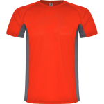 T-shirt de sport en polyester pour homme bicolore 140 g/m² Roly couleur rouge