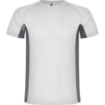 T-shirt de sport en polyester pour homme bicolore 140 g/m² Roly couleur blanc