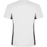 T-shirt de sport en polyester pour homme bicolore 140 g/m² Roly couleur blanc deuxième vue arrière