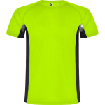 T-shirt de sport en polyester pour homme bicolore 140 g/m² Roly couleur vert fluorescent