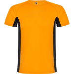 T-shirt de sport en polyester pour homme bicolore 140 g/m² Roly couleur orange fluorescent