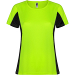 T-shirt de sport en polyester pour femme bicolore 140 g/m² Roly couleur vert fluorescent