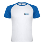 T-shirt de sport unisexe manches courtes polyester 140 g/m² Roly avec zone d'impression