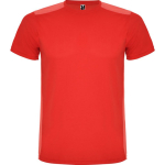 T-shirt de sport unisexe polyester manches courtes 130 g/m² Roly couleur rouge