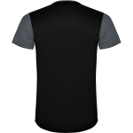 T-shirt de sport unisexe polyester manches courtes 130 g/m² Roly couleur gris foncé deuxième vue arrière