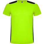 T-shirt de sport unisexe polyester manches courtes 130 g/m² Roly couleur vert lime