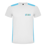 T-shirt de sport unisexe polyester manches courtes 130 g/m² Roly avec zone d'impression