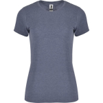 T-shirt chiné en coton et polyester pour femme 150 g/m² Roly couleur bleu chiné