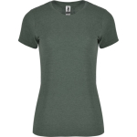 T-shirt chiné en coton et polyester pour femme 150 g/m² Roly couleur vert chiné