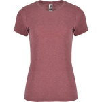 T-shirt chiné en coton et polyester pour femme 150 g/m² Roly couleur rouge chiné