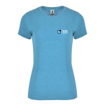 T-shirt chiné en coton et polyester pour femme 150 g/m² Roly avec zone d'impression