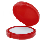 Baume à lèvres dans un étui rond de couleur, avec protection SPF15 couleur rouge première vue