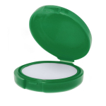 Baume à lèvres dans un étui rond de couleur, avec protection SPF15 couleur vert première vue