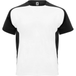 T-shirt de sport polyester unisexe de style bicolore 140 g/m² Roly couleur noir