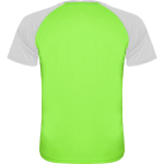 T-shirt de sport manches courtes unisexe polyester 140 g/m² Roly couleur vert fluorescent deuxième vue arrière