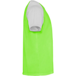 T-shirt de sport manches courtes unisexe polyester 140 g/m² Roly couleur vert fluorescent deuxième vue latérale