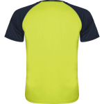 T-shirt de sport manches courtes unisexe polyester 140 g/m² Roly couleur jaune fluorescent deuxième vue arrière