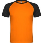 T-shirt de sport manches courtes unisexe polyester 140 g/m² Roly couleur orange fluorescent