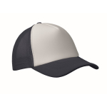 Casquette de baseball en polyester et partie frontale blanche 150 g/m² couleur bleu ultramarine