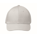 Casquette en coton avec fermeture par boucle en acier 280 g/m² couleur blanc quatrième vue