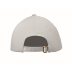 Casquette en coton avec fermeture par boucle en acier 280 g/m² couleur blanc cinquième vue