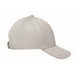 Casquette en coton avec fermeture par boucle en acier 280 g/m² couleur blanc sixième vue