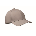 Casquette en coton avec fermeture par boucle en acier 280 g/m² couleur gris