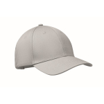 Casquette en coton avec fermeture par boucle en acier 280 g/m² couleur argenté