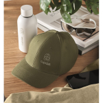 Casquette en coton avec fermeture par boucle en acier 280 g/m² couleur vert militaire vue d'ambiance principale