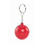 Porte-clés avec anti-stress en forme de boule en plusieurs couleurs couleur rouge