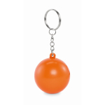 Porte-clés avec anti-stress en forme de boule en plusieurs couleurs couleur orange