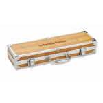 Coffret aspect bois avec 3 ustensiles pour barbecue couleur bois deuxième vue principale