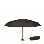 Parapluie anti-vent avec sac et étui zippé Ø90 cm couleur noir vue avec zone d'impression