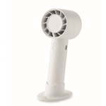 Ventilateur portable avec support pour bureau et téléphone couleur blanc deuxième vue