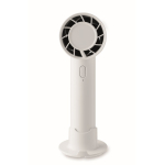 Ventilateur portable avec support pour bureau et téléphone couleur blanc troisième vue