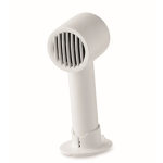 Ventilateur portable avec support pour bureau et téléphone couleur blanc quatrième vue