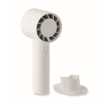 Ventilateur portable avec support pour bureau et téléphone couleur blanc cinquième vue