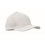 Casquette en polyester avec trous de ventilation et déperlante couleur blanc