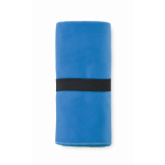 Serviette de sport en microfibre avec sangle de fermeture 200 g/m² couleur bleu