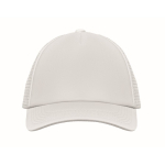 Casquette de baseball en polyester avec renfort en mousse 150 g/m² couleur blanc deuxième vue