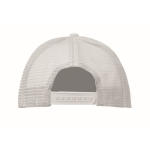 Casquette de baseball en polyester avec renfort en mousse 150 g/m² couleur blanc troisième vue