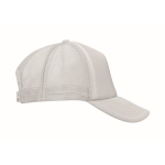 Casquette de baseball en polyester avec renfort en mousse 150 g/m² couleur blanc quatrième vue