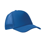 Casquette de baseball en polyester avec renfort en mousse 150 g/m² couleur bleu roi