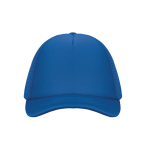 Casquette de baseball en polyester avec renfort en mousse 150 g/m² couleur bleu roi