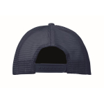 Casquette de baseball en polyester avec renfort en mousse 150 g/m² couleur bleu marine troisième vue