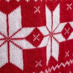 Écharpe en polyester acrylique avec design Noël rouge/blanc  troisième vue