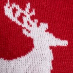 Écharpe en polyester acrylique avec design Noël rouge/blanc quatrième vue