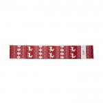 Écharpe en polyester acrylique avec design Noël rouge/blanc cinquième vue